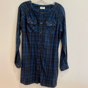 ASOS hand woven people tree blue plaid check mini dress size uk 8 = us small (4)